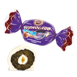 Prunes with Hazelnuts White Chocolate Glazed, Mikaello, 226g / 7.97 oz