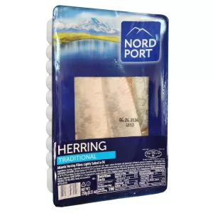 Traditional Salted Herring Pieces-Fillet, Nord Port, 230g/ 8.11oz 