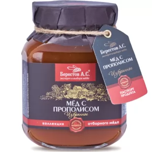 Honey with Propolis, Berestov A.S., 17.65 oz /500 g