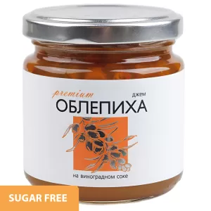 Sea Buckthorn Jam Premium SUGAR FREE, Russian Forest, 220g/ 7.76oz