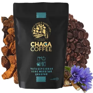 Ground Chaga, Coffee and Chicory, ChagaCoffee, 75 g