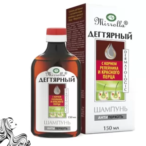 Anti-dandruff Tar Shampoo with Burdock Root & Red Pepper Extracts, Mirrolla, 5.07 oz / 150 ml