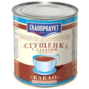 Condensed Milk with Cocoa Flavor, Glavproduct, 380g/ 13.4oz