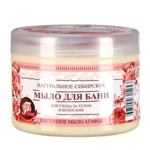 Floral Bath Soap for Body & Hair, Grandma Agafya's Recipes, 16.9 oz/ 500 Ml