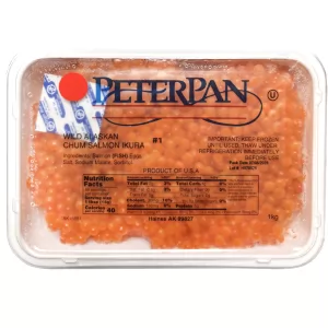 Wild Alaskan Chum Salmon Caviar #1 Red Ikura, Peter Pan, 1kg/ 35.27 oz