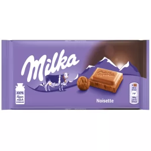 Alpine Milk Chocolate with Nut Mass Milka NOISETTE, 100 g / 3.53 oz