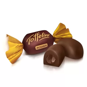 Chocolate Candy with Chocolate Filling Toffelini, Roshen, 226g / 0.5lb