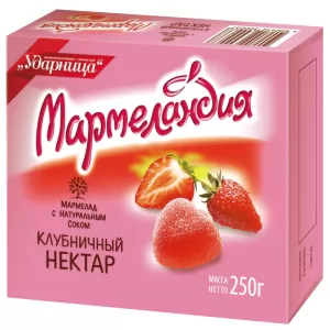 Strawberry Nectar Marmalade Slices, Marmelandiya, 250g/ 0.55 lb