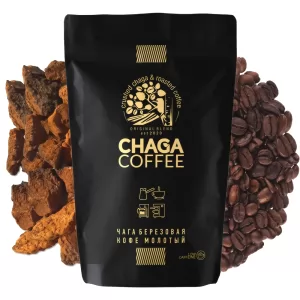 Ground Chaga and Coffee, ChagaCoffee, 75 g