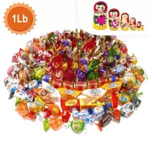 Easter Set Chocolate & Caramel Candies (1lb) + Matryoshka Semenovskaya (6)