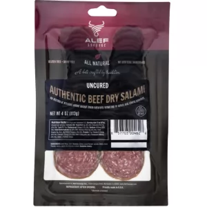 Authentic Beef Dry Salami, Alef, 4oz / 113g