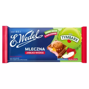 Milk Chocolate with Apple-Cherry Filling, Wedel, 100g/ 3.53oz