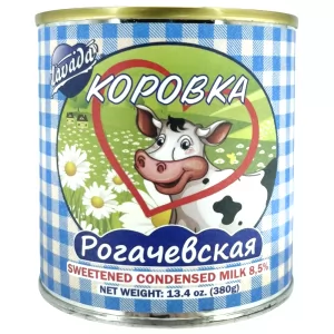 Sweetened Condensed Milk 8.5%, Rogachev Cow, 380g / 13.4oz