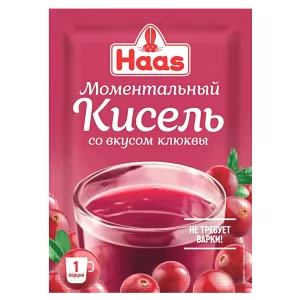 Instant Cranberry-Flavored Kisssel, HAAS, 30g/ 1.06 oz