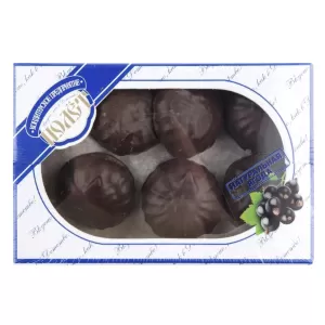 Black Currant Zefir Marshmallow in Dark Glaze, Polet, 500 g / 17.64 oz