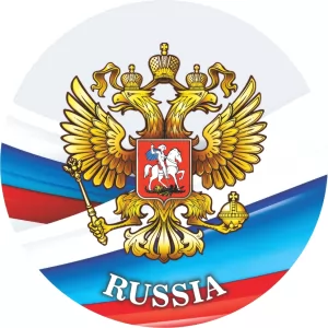 Sticker Coat of arms of Russia, 3.4