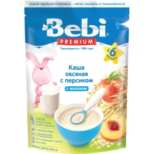 Baby Milk Porridge Oatmeal & Peach | 6+Months, 200g/ 0.44lb