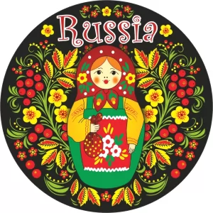 Sticker Russia Matreshka, 3.4