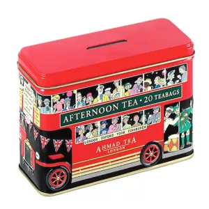 Ahmad Tea London Bus Tin, English Breakfast, 20 tea pack