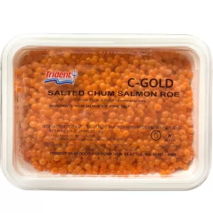Wild Alaskan Salted Chum Icura Salmon Roe C-Gold, Trident, 1kg/ 35.27oz