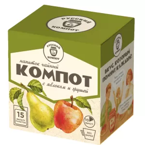 Tea Drink "Kompot – Apple & Pear", Russian Kompot, 15 Tea Bags
