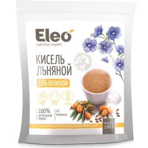 Flaxseed Jelly Drink Kissel with Sea Buckthorn, Eleo, 150g / 5.29oz