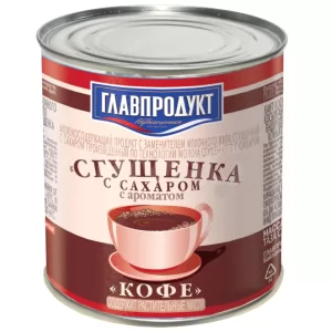 Condensed Milk with Coffee Flavor, Glavproduct, 380g/ 13.4oz