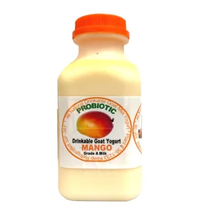 Mango Drinking Yogurt Goat's Milk, Grade A Milk, 12 oz