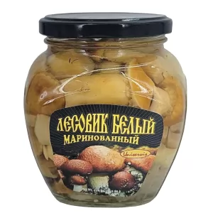 Marinated Wine Caps Mushrooms Lesovik (Uniservis), 15.5 oz / 440 g