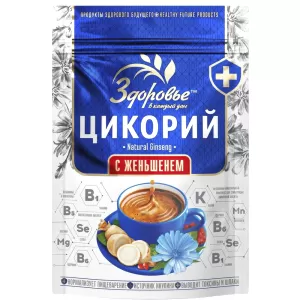 Natural Instant Chicory with Ginseng - Coffee Alternative, Zdorovye, 85g / 3 oz