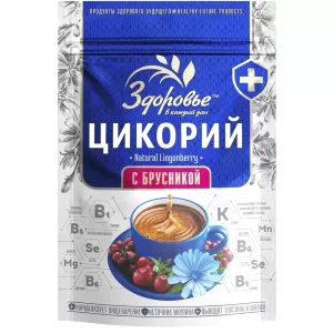 Natural Instant Chicory with Lingonberry - Coffee Alternative, Zdorovye, 85g / 3 oz