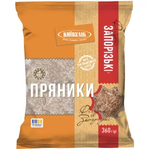 Figured “Zaporozhskie” Gingerbread Cookies, Kyivkhlib, 360g / 12.7 oz