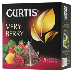 Flavored Black Leaf Tea, Very Berry, Curtis, 20 pyramids