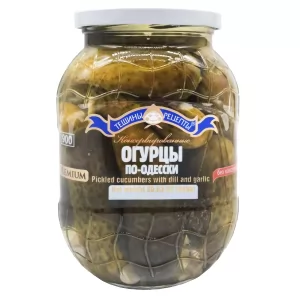 Odessa Style Pickled Cucumbers with Dill & Garlic, Tescha's Recipes, 840g / 29.63oz