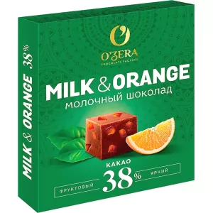 Milk Chocolate with Candied Orange, O'zera, 90g/ 3.17oz