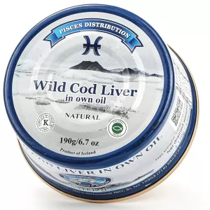 Wild Cod Liver, Pisces Distribution, 0.42 lb/ 190g