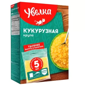 Corn Grits 5x80 Boil-in-Bags, Uvelka, 14.10 oz/ 400 g