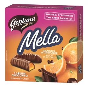 Chocolate Glazed Orange Jelly Candy, Goplana Mella, 190g / 6.7 oz