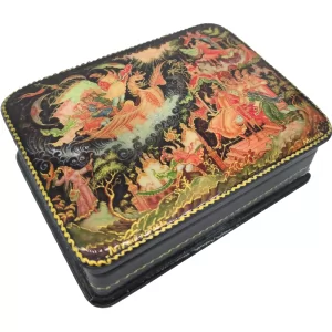 Wooden Jewellery Box Russian Lacquer Miniature
