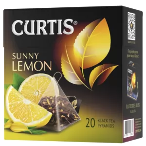 Ceylon Black Tea Flavored Medium Leaf, Sunny Lemon, Curtis, 20 pyramids