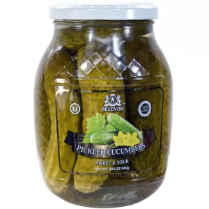 Pickled Cucumbers Sweet & Sour, Belevini, 840g / 29.6oz