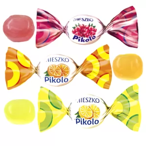 Assorted Fruit Hard Caramel Candy Picolo, Mieszko, 226g/ 0.5lb