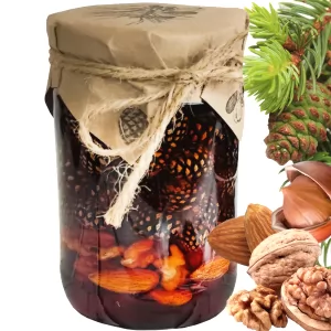 Young Pine Cones Preserve with Assorted Nuts, Taiga Cache, 440g/ 15.52oz