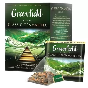 Green Tea Classic Genmaicha, Greenfield, 20 Pyramids