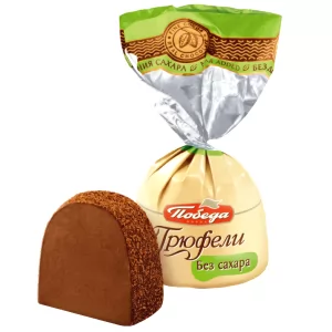 Truffle Candies with Irish Cream Liqueur with Stevia, Pobeda, 226g/ 7.97oz