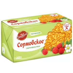 Strawberry-Flavored Biscuits, Sormovskoye, 200g/ 7.05oz
