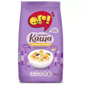 Wholegrain Oatmeal with Apricot & Prunes NO SUGAR, Ogo!, 350g / 12.35 oz