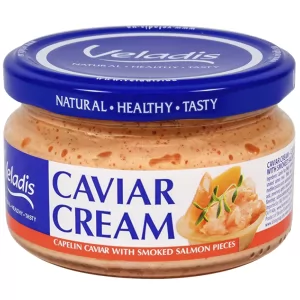 Capelin Caviar Cream Spread w/ Smoked Salmon Pieces, Veladis, 180g/ 6.35oz