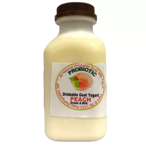 Peach Drinking Yogurt Goat's Milk, Grade A Milk, 12 oz