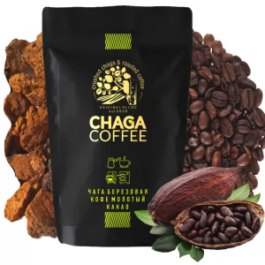 Ground Chaga, Coffee and Cocoa, ChagaCoffee, 75 g